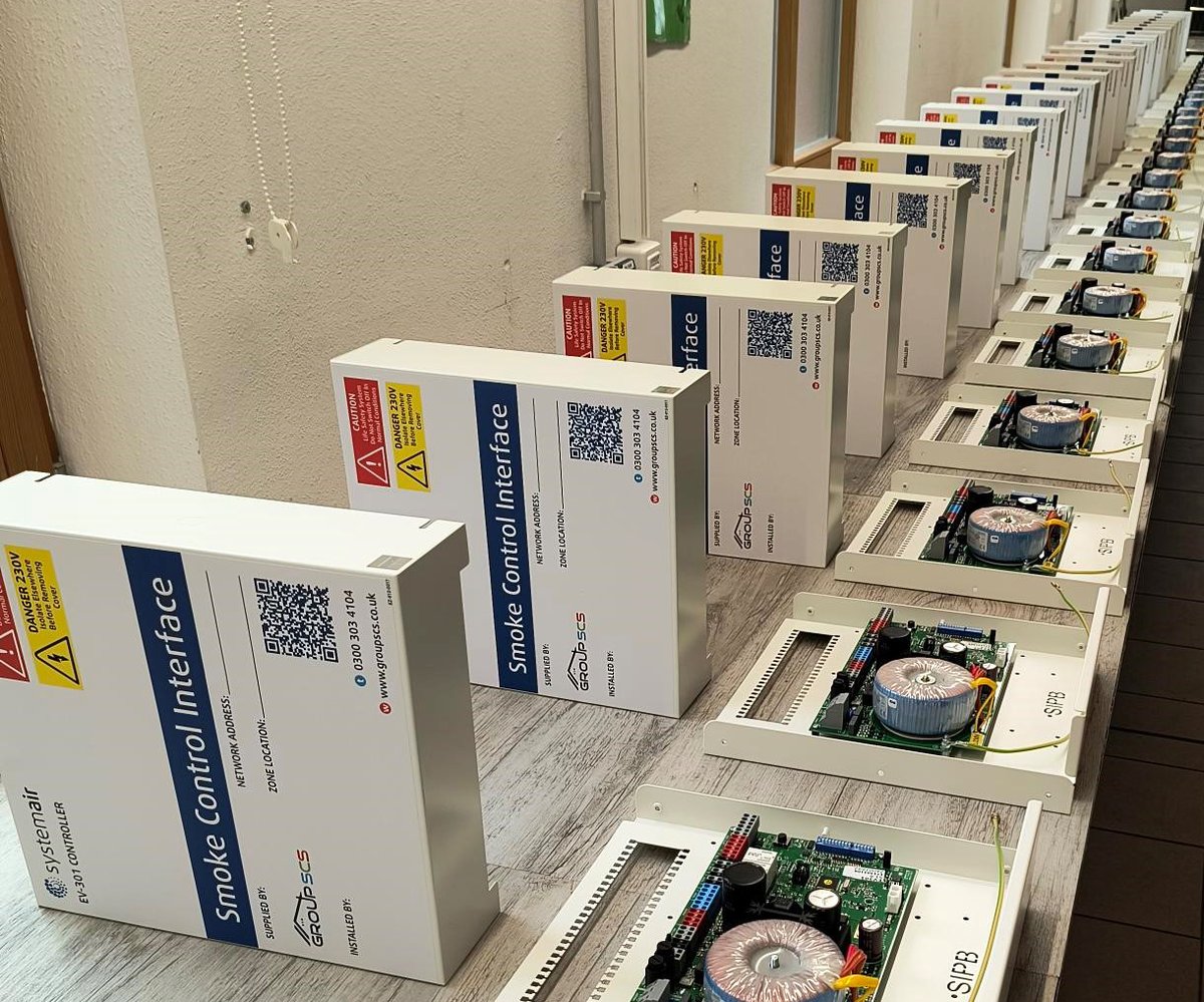 Fantastic to see our EV-301 Smoke Control Interface panels in production, now featuring a brand new design. You can order our EV-301 and EV-601 panels, which are fully compliant to BS EN 12101-10, BS ISO 21927-9 and prEN 12101-9, via our online shop at hubs.li/Q02qmxvM0
