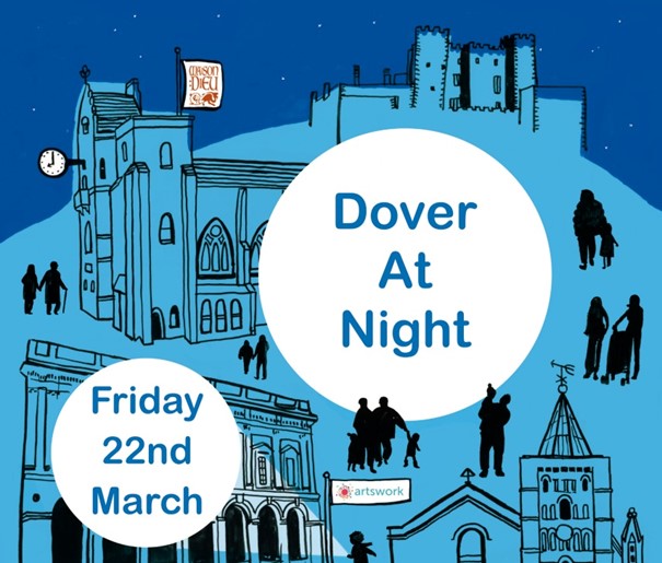 Dover at Night - FREE family-friendly trail *HAPPENING TONIGHT* - Friday 22 March, 5pm-9pm Visit the sites in any order at any time. Pick up a trail sheet from Dover Museum or download from the Maison Dieu Dover website: maisondieudover.org.uk/events