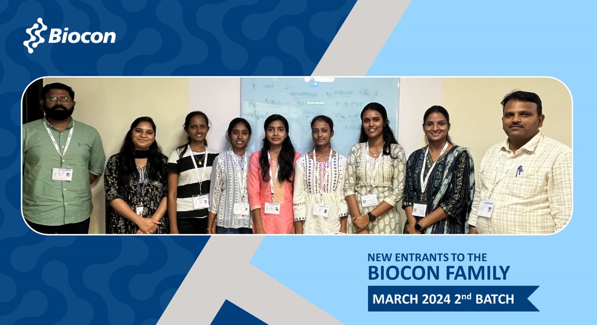Bioconlimited's tweet photo. #WelcomeToBiocon: Always excited to welcome new #Bioconites to the team! Congratulations, and we look forward to you contributing to our purpose of providing everyone, everywhere, affordable access to medicines.
#Biocon https://t.co/GNHpVSSlVX