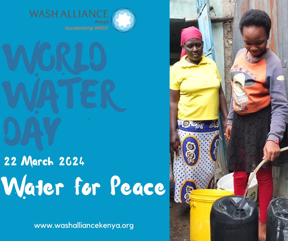 Celebrating #WorldWaterDay under the theme #WaterForPeace , we're committed to equitable access to safe water, sanitation & hygiene in Kenya.🕊 @TheENDFund @UNICEFwater @USAIDKenya @UN_Water @MOWSI_KE @MOH_Kenya @Amref_Worldwide @SimaviNL @KEWASNET @_KWAHO