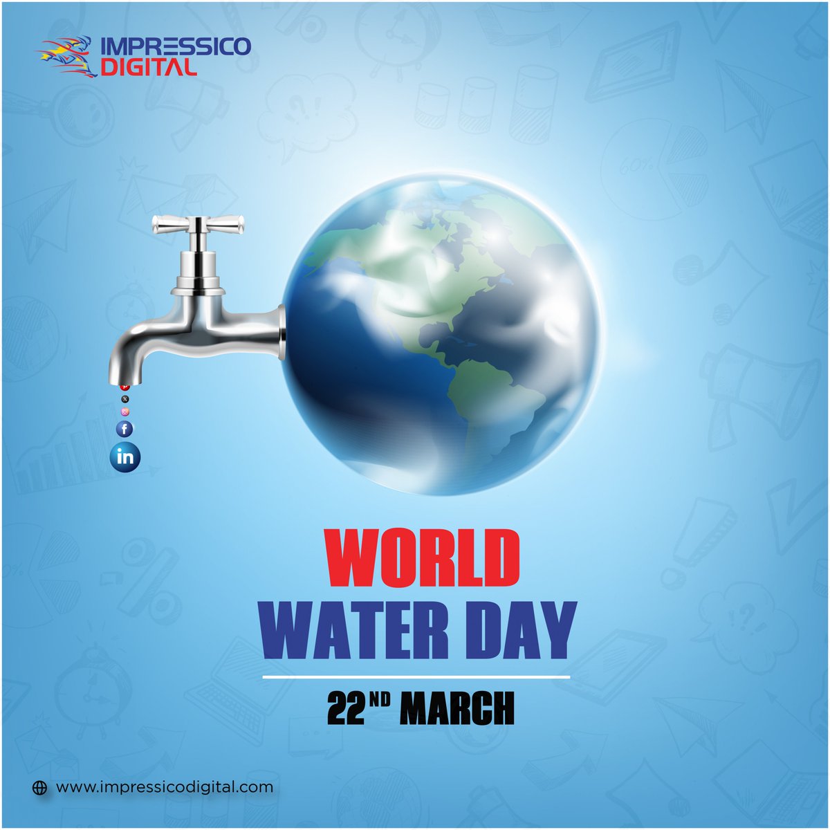 Impressico Digital stands with the global community in celebrating International World Water Day. 💧🌐

Happy World Water Day from the Impressico Digital team! Let's make a difference, one digital solution at a time. 💻🌍

#WorldWaterDay #ImpressicoDigital #DigitalForGood