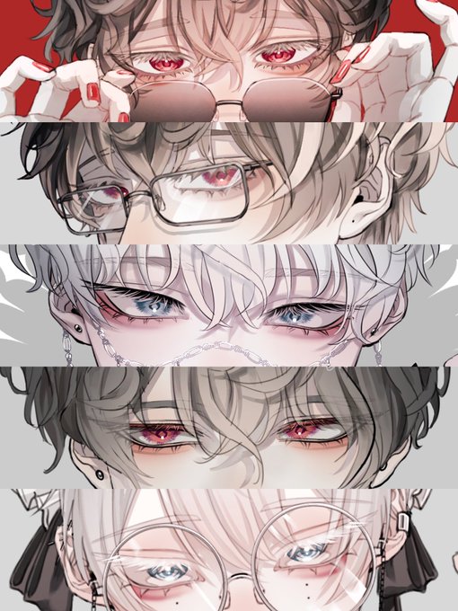 「adjusting eyewear red eyes」 illustration images(Latest)