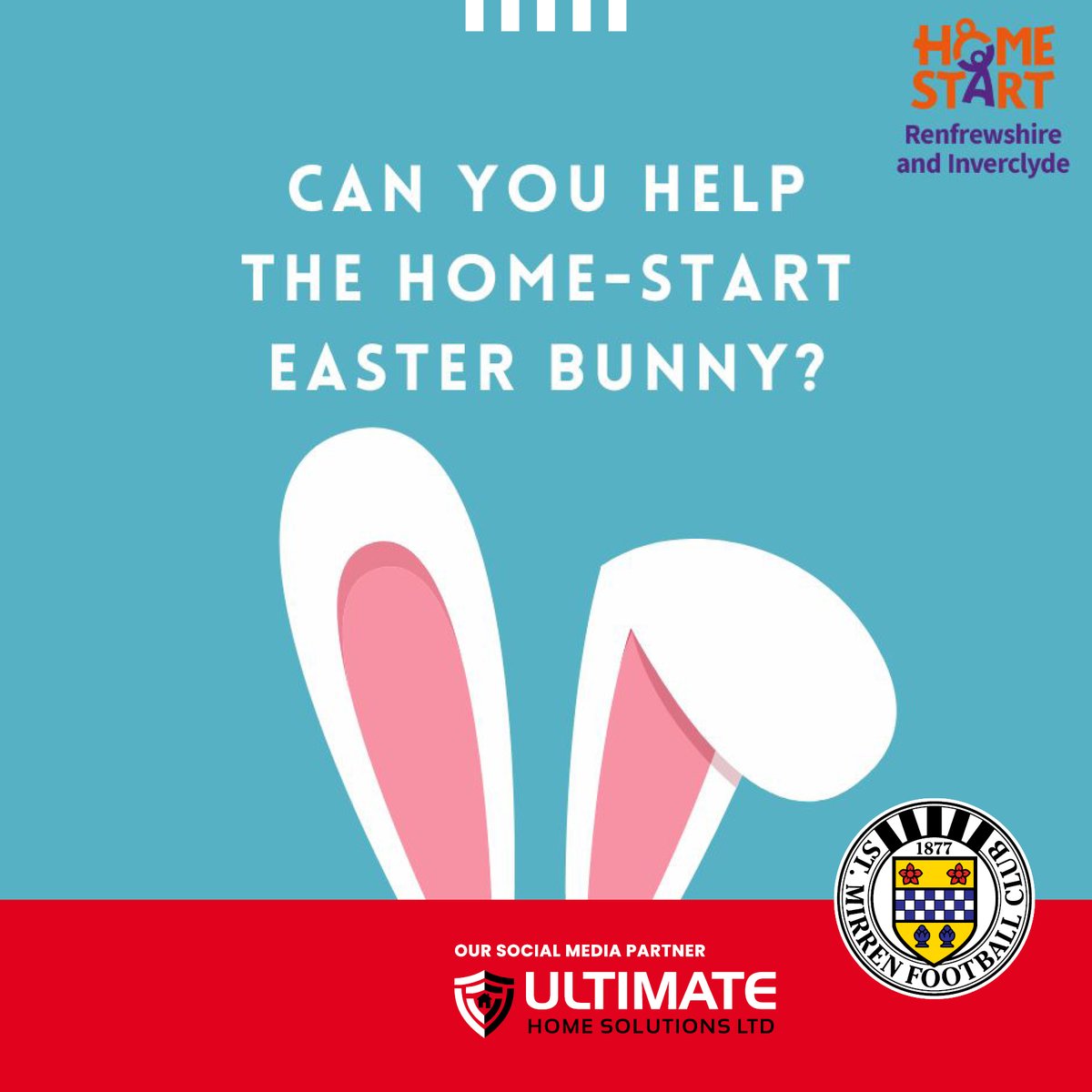 🐣🍫Easter Egg Appeal for the families of @homestart_hsri. You can be the Easter Bunny and drop chocolate eggs before Wednesday 27th March to SMISA Stadium’s Main Reception 📍