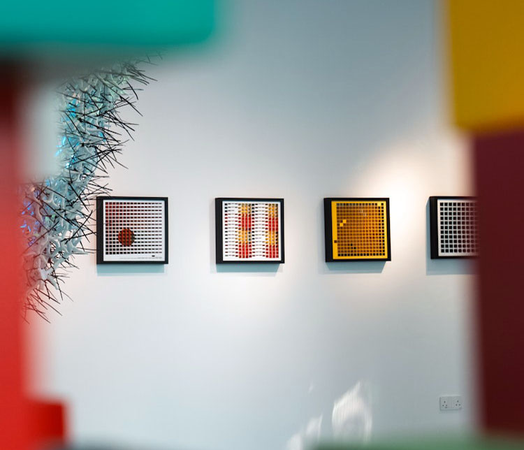 Stencils in the exhibition "Art &amp; Systems" at 37xDubai Gallery
<a href="/37xDubai/">37xDubai</a>
NFTs and 6 layered physical artworks, made with p5js and laser cutter. > 37xdubai.com/exhibitions/ar…

#generativeart