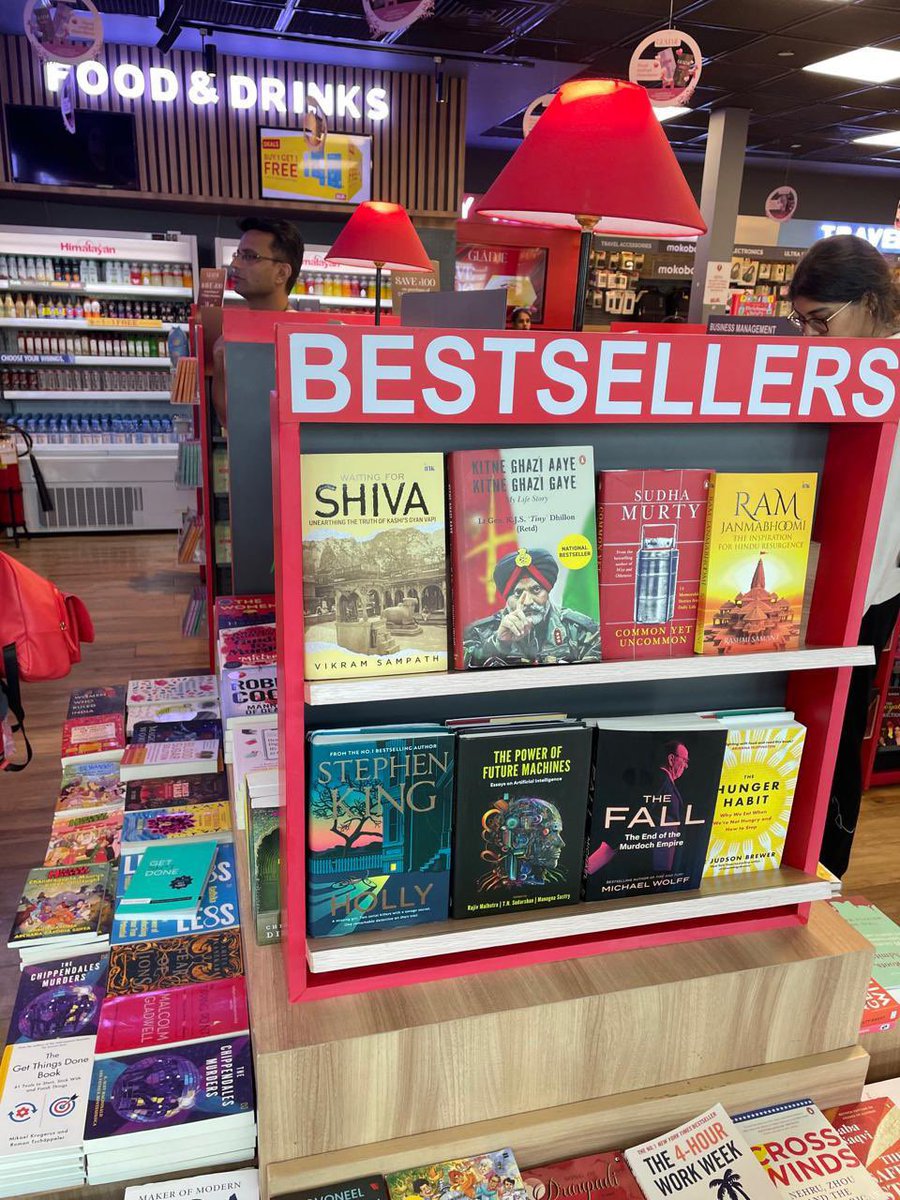 Our latest book “The Power of Future Machines” featured in the best-seller category at @BLRAirport. @BluOneInk Get your copy here- rajivmalhotra.com/product/the-po…