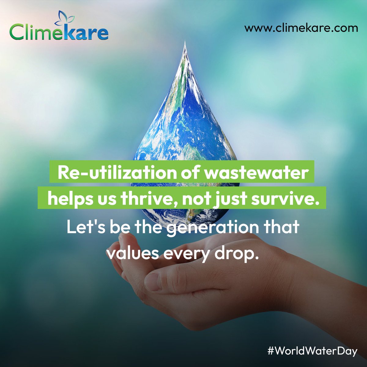 #WorldWaterDay #sustainability #climekare #carbonimpact #carbonpositive #sustainableliving #environment #carbonfoodprint #ActNow #climate