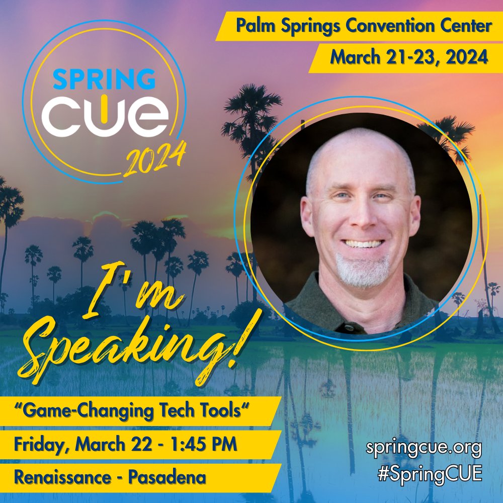 brentcoley's tweet image. Hey, #SpringCUE! Join me today at 1:45 in Renaissance - Pasadena for a "Best of" session w/ some of my favorite game-changing tools/ideas. In addition to live demos, you'll walk away w/ video tutorials &amp;amp; templates to keep the learning going! Hope to see you there! #CUEmmunity