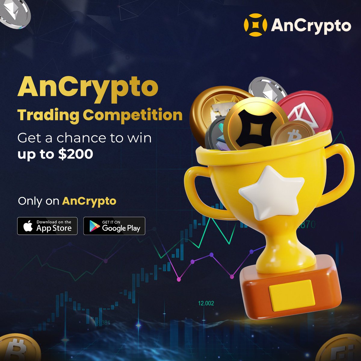 🚨AnCrypto #Trading Competition is now Live 🚨

Turn pocket change into #crypto gains! 💪

Even a $10 trade gets you in the game. 😎

Bigger #trade = Bigger #rewards. 💰

Head on to the #airdrops section on #AnCrypto to participate! 🪂