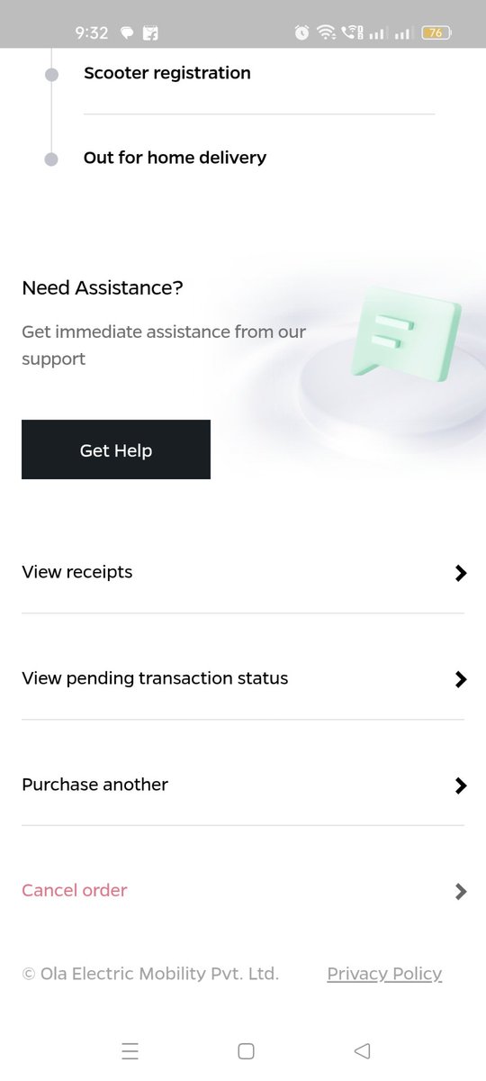 srikantk120's tweet image. "Extremely disappointed with @OlaElectric @ola_supports   S1 Pro Gen 2 order experience. Tried cancelling multiple times, but cancel function isn't working, and no response to my emails for refund. Unacceptable customer service.#refundneeded  
Ord ID: OET-014025615130124-UQO108
