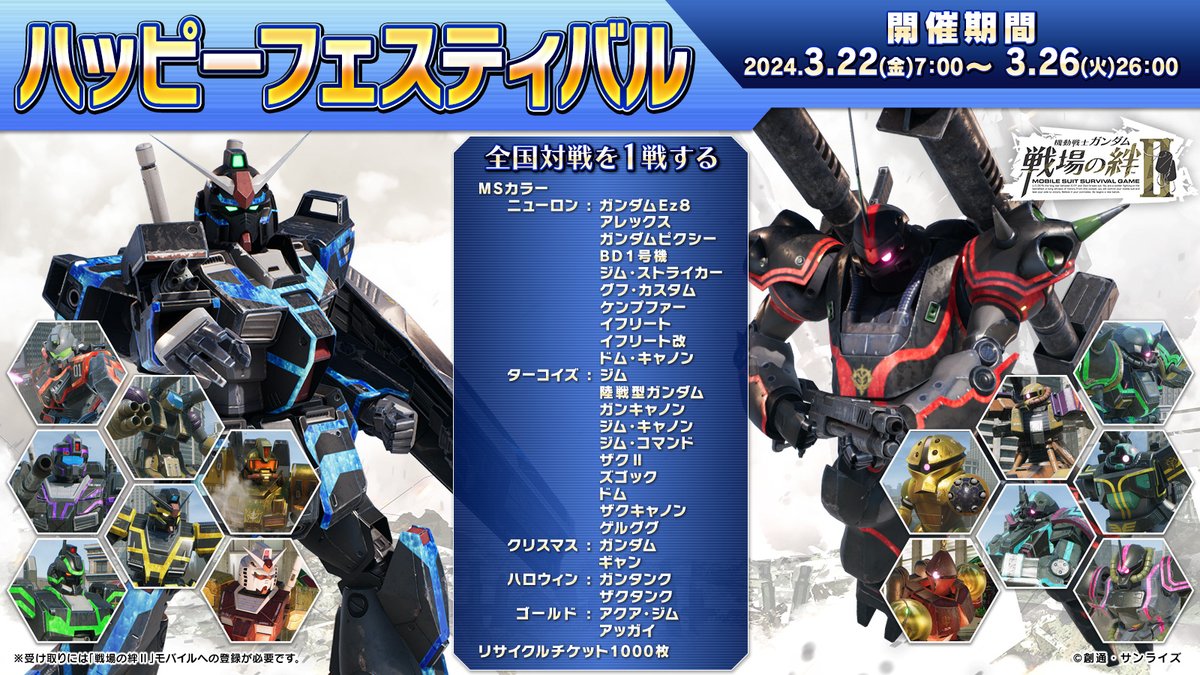 機動戦士ガンダム 戦場の絆Ⅱ (@gundamkizuna2) / Posts / X