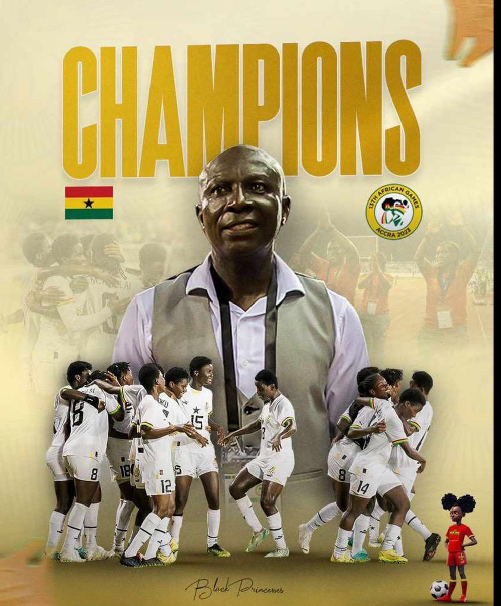 Yarrow_K_Matt's tweet photo. The Black Princesses of Ghana beat Nigeria at the 13th African Games. I don’t care about the gold so far as they beat Nigeria I am satisfied. https://t.co/4XSY9QyKyt
