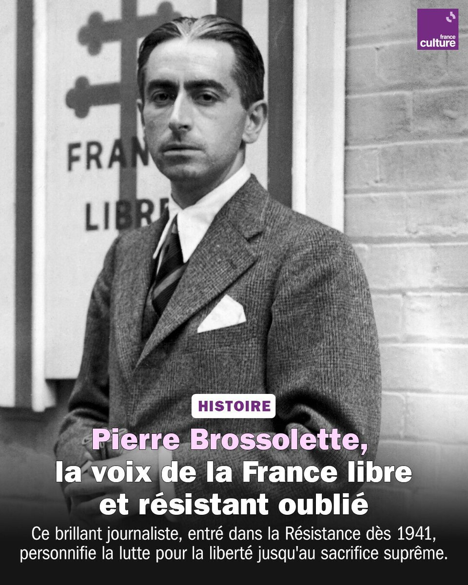 Il y a 80 ans, Pierre Brossolette se suicide pour ne pas parler sous la torture. Journaliste, militant socialiste, résistant, il avait pris tous les risques pour lutter contre l’occupant nazi.
➡️ l.franceculture.fr/lsK
