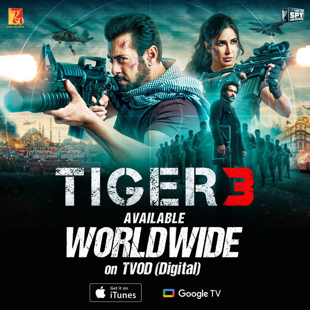 Experience the adrenaline like never before! #Tiger3 now available worldwide on Digital TVOD!