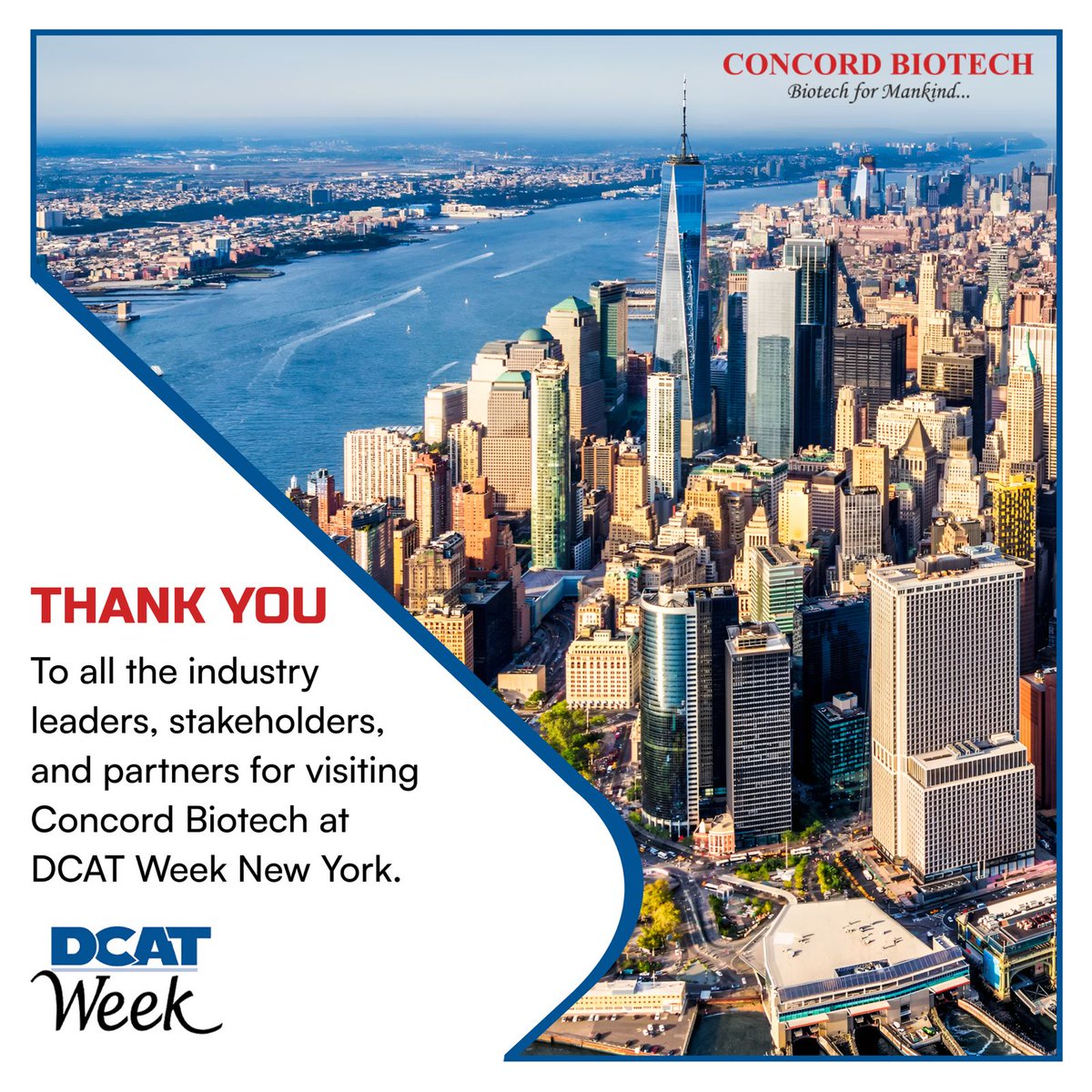 Thank you to all industry leaders who joined us at #DCAT Week in New York. #ConcordBiotech had a successful event, exploring new horizons and fostering collaboration. 

#dcat #dcatweek #pharmaevent #biotech #API #collaboration #globalpresence