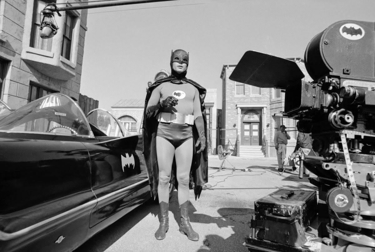 Adam West working on Batman in 1966, the #bestyearever