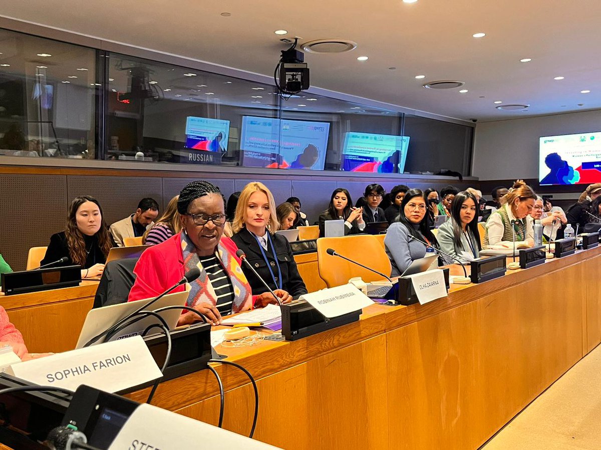 @coact1325 team leader @RobinahR joined other panelists hosted at #GNWPatCSW to reflect on Investing in Women’s Leadership: Women’s participation in post conflict Recovery and Reconstruction Efforts.#CSW68 @gnwp_gnwp @AustriaUN @UN_Women