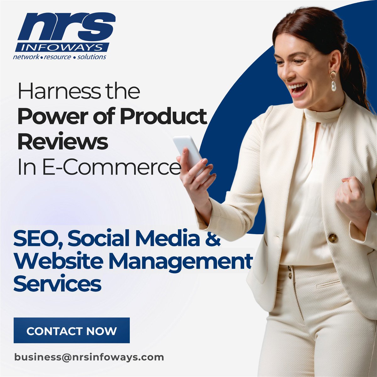 In E-Commerce Harness the Power of Product Reviews

For e-commerce businesses, one significant way to optimize for SEO is by product reviews.

We can help
Lets discuss business@nrsinfoways.com
#ecommerce #productreviews #seooptimization #usergeneratedcontent #seo #nrsinfoways