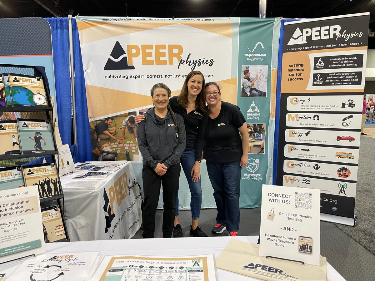 It's not everyday that #NSTASpring24 meets in Denver. CU Boulder's @PeerPhysics is having a phenomenal experience, first, gathering facilitators in Boulder and now connecting with teacher partners from across the country. Check out booth #731.