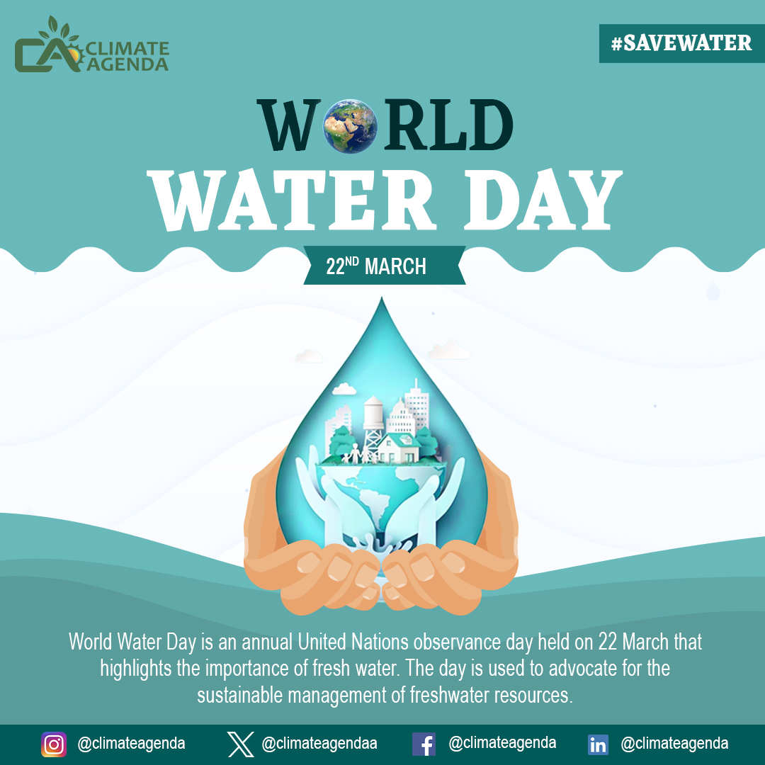 ClimateAgendaa's tweet image. Water can be a source of prosperity and peace, but it can also lead to conflict. On World Water Day 2024, let&apos;s prioritize water cooperation to balance everyone&apos;s needs and stabilize our world. #WorldWaterDay #WaterCooperation #HarmonyForAll #climateagenda