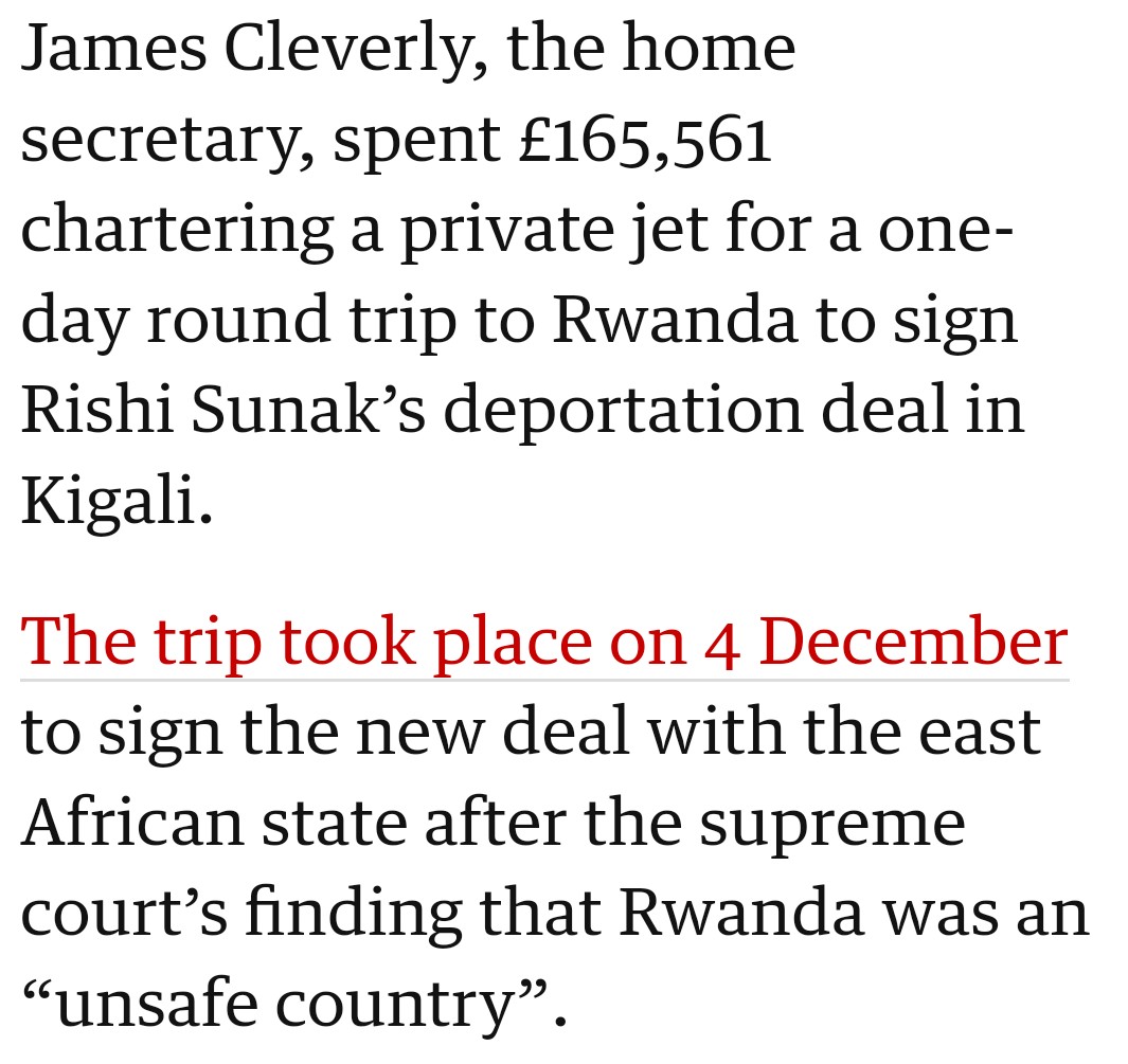 'Nearly half of all families with three or more children were in poverty'; 'James Cleverly spent £165,561 chartering a private jet for a one day round trip'. This Government has fallen into the abyss.