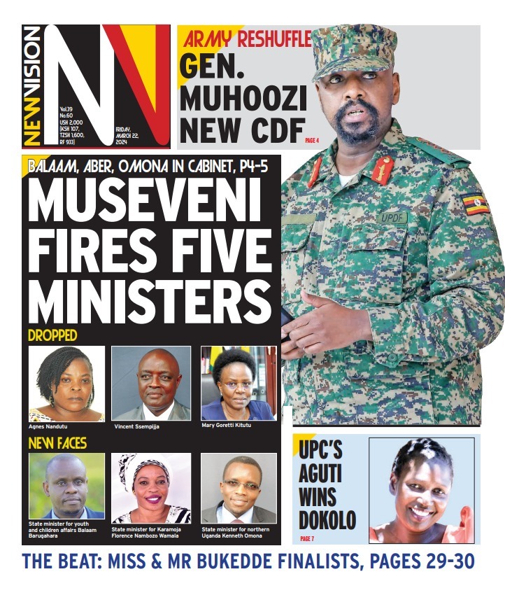 StuartYiga's tweet photo. Winners, losers in new M7's reshuffle:Details in #FRIDAYVISION, #BUKEDDE. @BarbaraKaija @nyamadon @newvisionwire @bukeddeonline @MlLefranc @mkainerugaba @KagutaMuseveni @MODVA_UPDF @Hon_Ssempijja @DrKitutu @anandutu @LillianAber @BalaamAteenyiDr @PNyamutoro @KennethOmona https://t.co/FU4WdOls5s