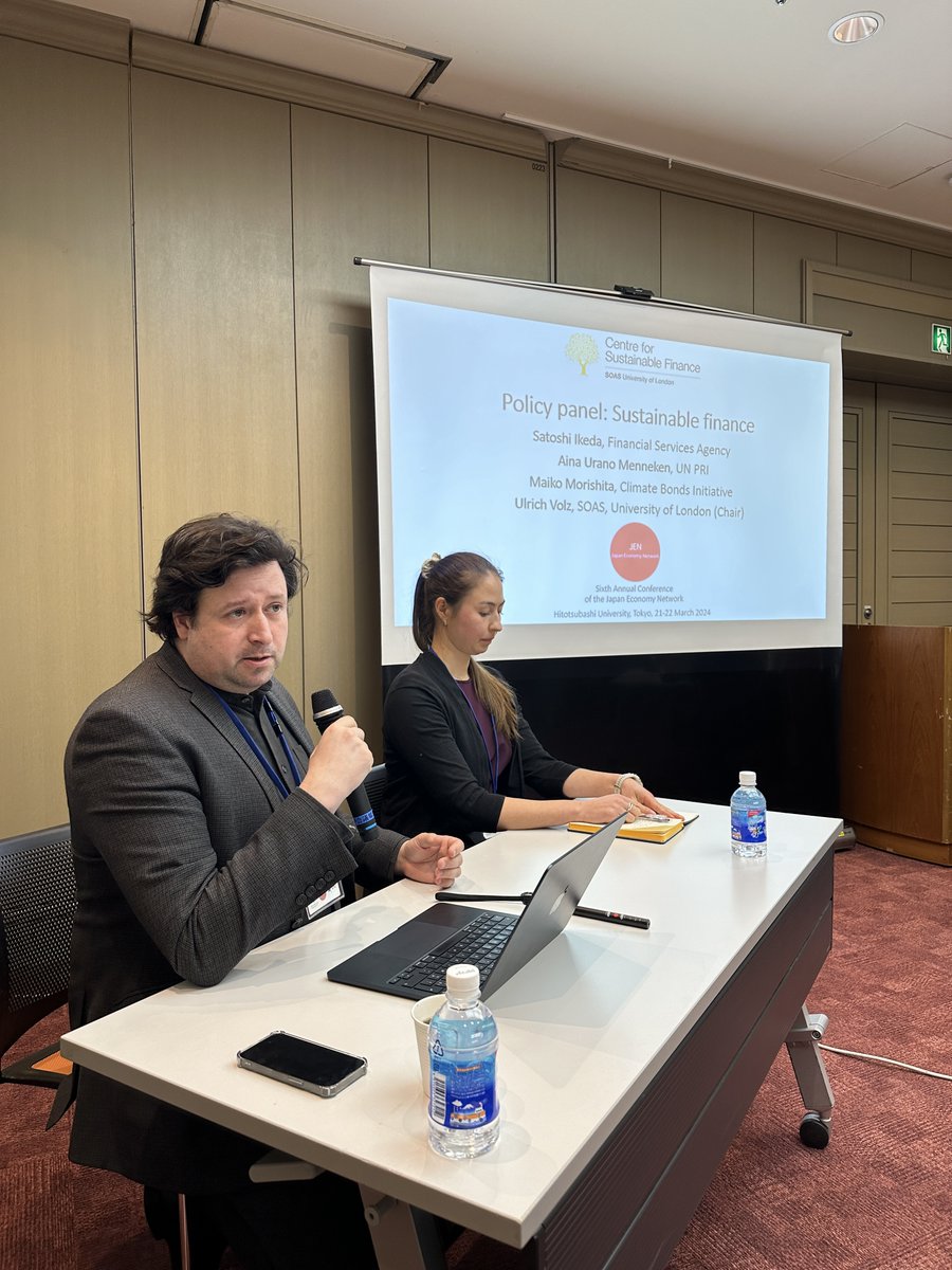 Policy Panel “Sustainable Finance” in #Tokyo 🇯🇵 @SOAS #Economics Professor @UliVolz conducting the Policy Panel “Sustainable Finance” at Sixth Annual Conference of the Japan Economy Network (JEN) 🇯🇵