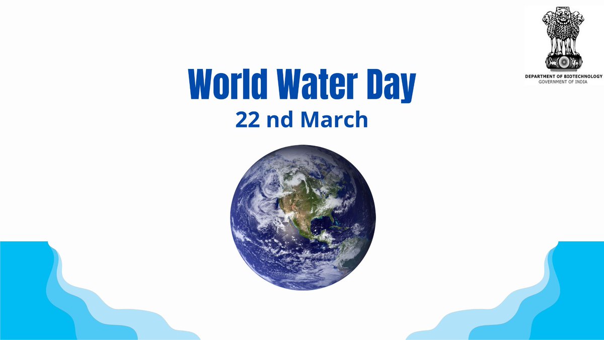 @DBTIndia Celebrates #WorldWaterDay2024, we renew our commitment to provide technology based sustainable solutions to conserve water and ensure #safedrinkingwaterforall @DrJitendraSingh @rajesh_gokhale