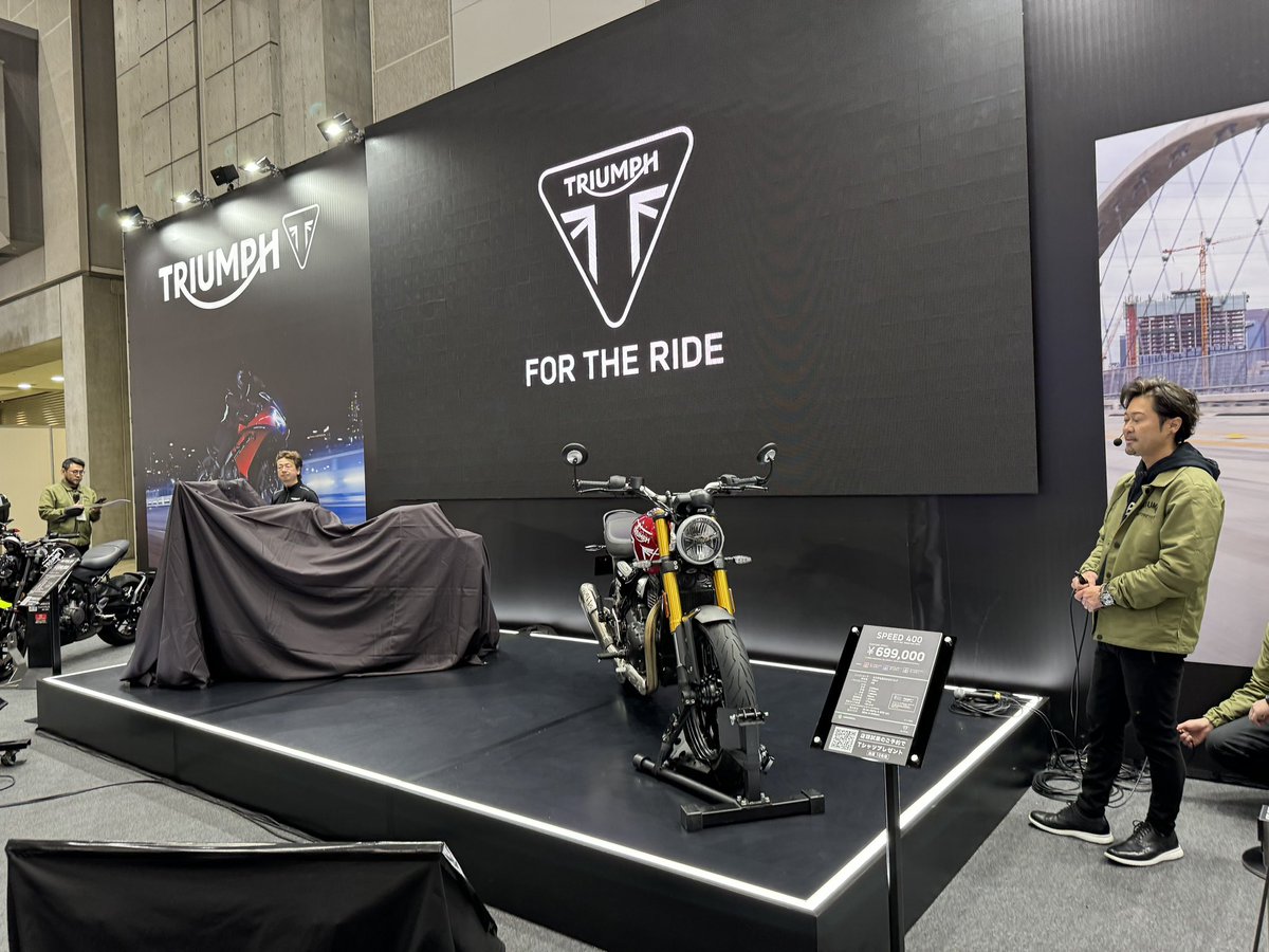 Seijeep's tweet photo. 東京モーターサイクルショウ

トライアンフ金沢は2024年3月29日グランドオープン🎵

#トライアンフ #triumph
#triumphkanazawa
#トライアンフ金沢
#大型バイク #北陸バイク
#トライアンフ男子
#トライアンフ女子
#トライアンフと繋がりたい
#バイク好きな人と繋がりたい https://t.co/OSM0dPCAgt