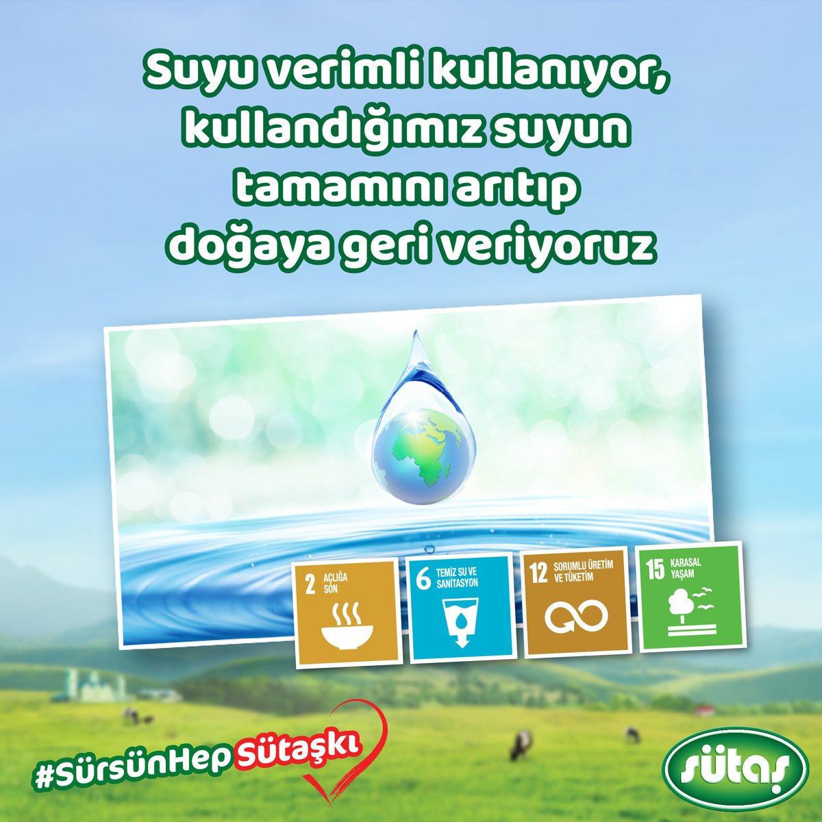 🌎 Üretim tesislerimizdeki su tüketimi verimliliğimizi %10 artırdık.
💧 Damlama sulama ile %40’a varan su tasarrufu sağladık.
💚 Ar-Ge Merkezimizin yürüttüğü çalışmalarla geri kazandığımız su miktarını %50 artışla yıllık 600 bin tona çıkardık.
#DünyaSuGünü
#SürsünHepSütAşkı