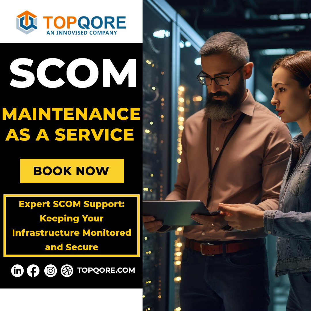 Struggling with SCOM maintenance?
Let TopQore handle it! Our experts ensure your SCOM stays in perfect shape with regular checks, performance tuning, and support for incidents.
Just €500/month for remote service.
Reach us at contact@topqore.com.