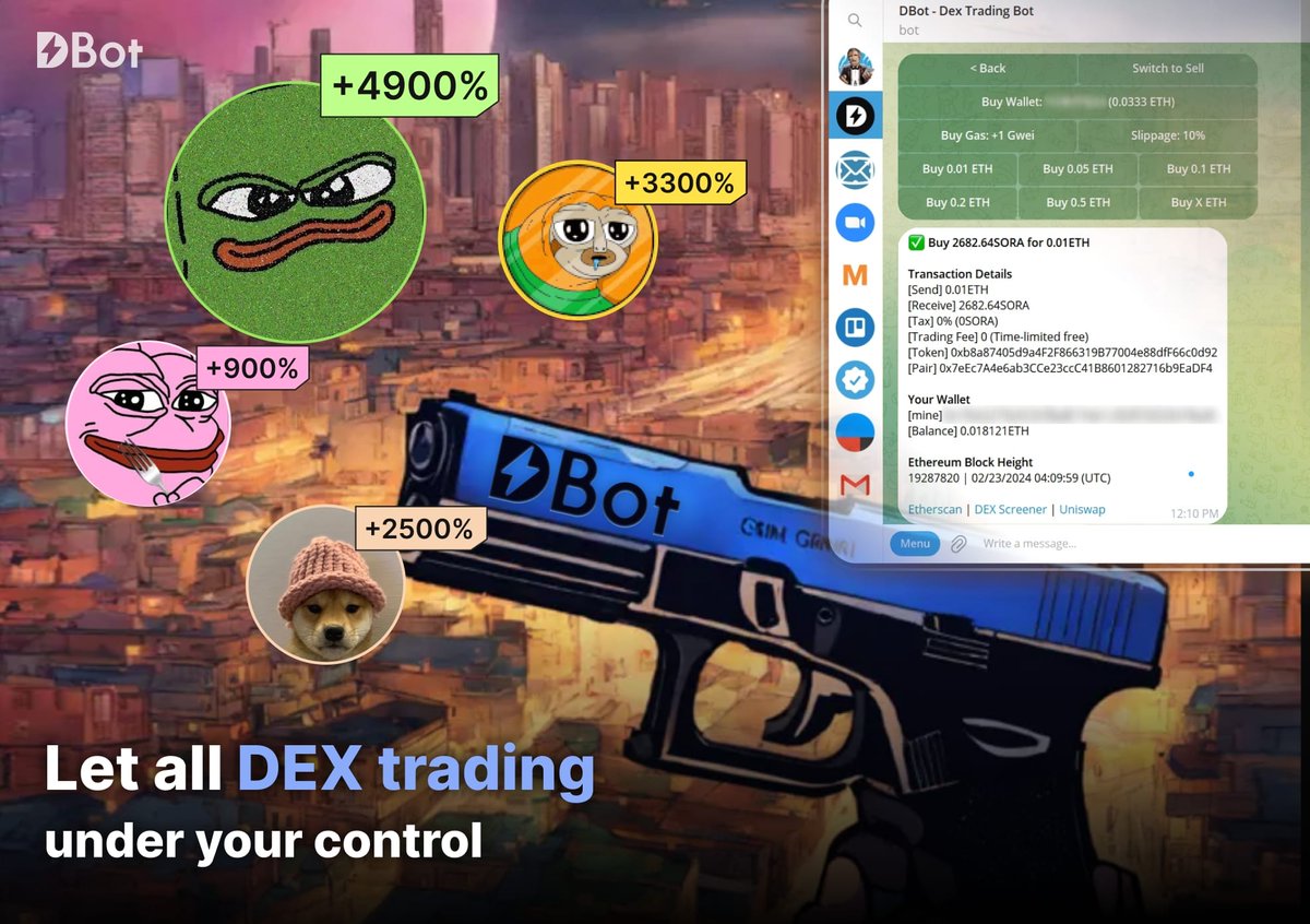 🤖DBot Solana自动化机器人已推出:
dbotx.com
1，SOL Raydium 全自动MEME入池狙击
2，SOL Raydium 全自动跟单任意地址
3，SOL Raydium 自定义限价单，支持TG/DC绑定操作

完全免费，ALPHA早期核心用户招募(0手续费)
✅关注<a href="/DBotWeb3/">DBot | Automated DEX Trading</a> <a href="/DBot_CN/">DBot | 专业DEX机器人</a>+赞转
✅登录后，加DC入组
#Solana #Giveaway