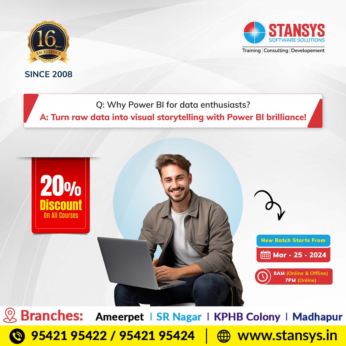 Stansys_SAS's tweet image. New Power BI course starting March 25, 2024, 8 am & 7 pm online/offline. Turn raw data into visual stories. Join now
Join Us Now: 95421 95422 / 95421 95424.
Visit:stansys.in
#powerbi #dataanalytics  #stansyssoftwaresolutions #stansys #srnagar #hyderabad