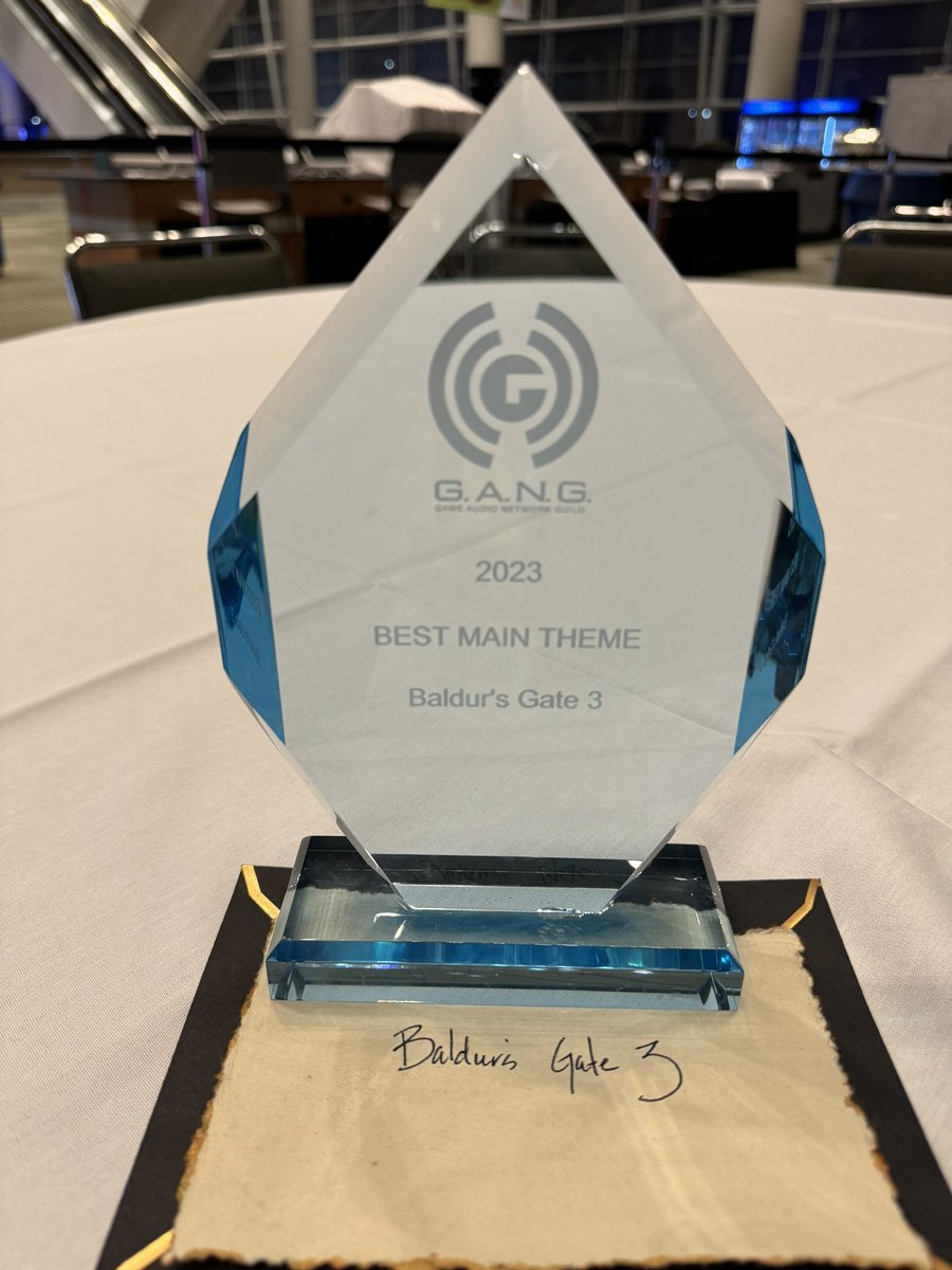 Thank you for the recognition @audiogang members!❤️🙏@larianstudios @baldursgate3