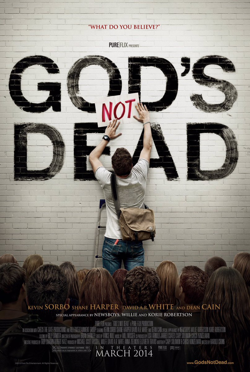FilmNewsNos's tweet photo. 🎬MOVIE HISTORY: 10 years ago today, March 21, 2014, the movie ‘God’s Not Dead’ opened in theaters!

#ShaneHarper #KevinSorbo #DavidARWhite #TrishaLaFache #HadeelSittu #MarcoKhan #CoryOliver #DeanCain #JimGleason #BenjaminOnyango #CassidyGifford #PaulKwo @newsboys #HaroldCronk https://t.co/4XOesDAFme