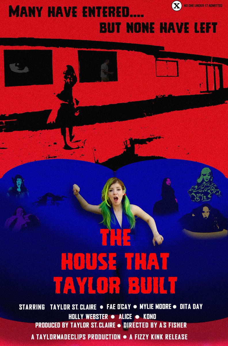 A Little Horror Movie Poster Parody/Tribute to @TaylorMadeClips Featuring the Mistress herself as well as @FaeDcay, @MylieMoore4, Dita Day, Holly Webster, Alice and Kono