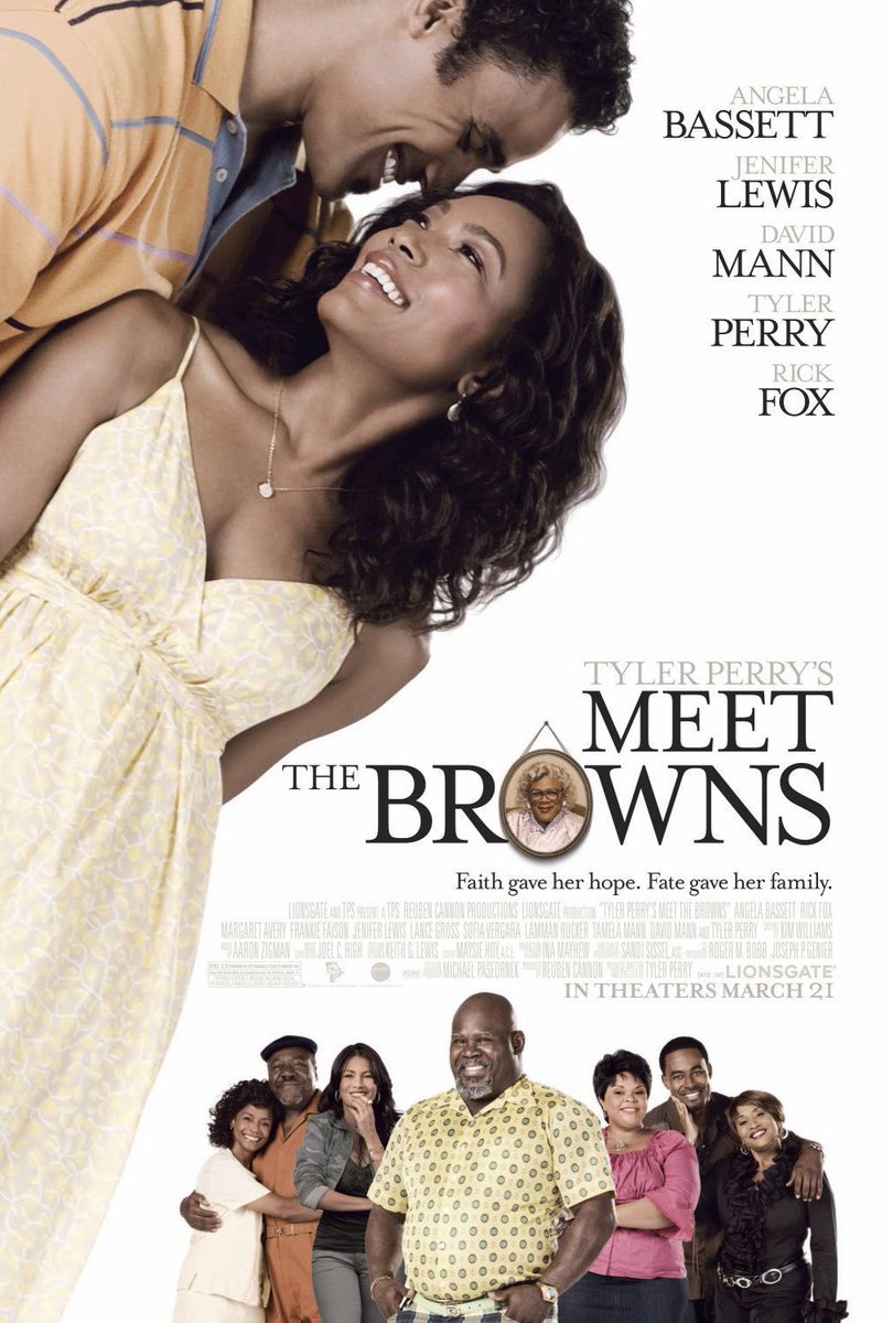 🎬MOVIE HISTORY: 16 years ago today, March 21, 2008, the movie ‘Meet the Browns’ opened in theaters!

#AngelaBassett @RickFox #LanceGross #DavidMann #TamelaMann #SofiaVergara #MargaretAvery #FrankieFaison #LammanRucker #IrmaPHall @ChloeBailey #LaVanDavis @tylerperry