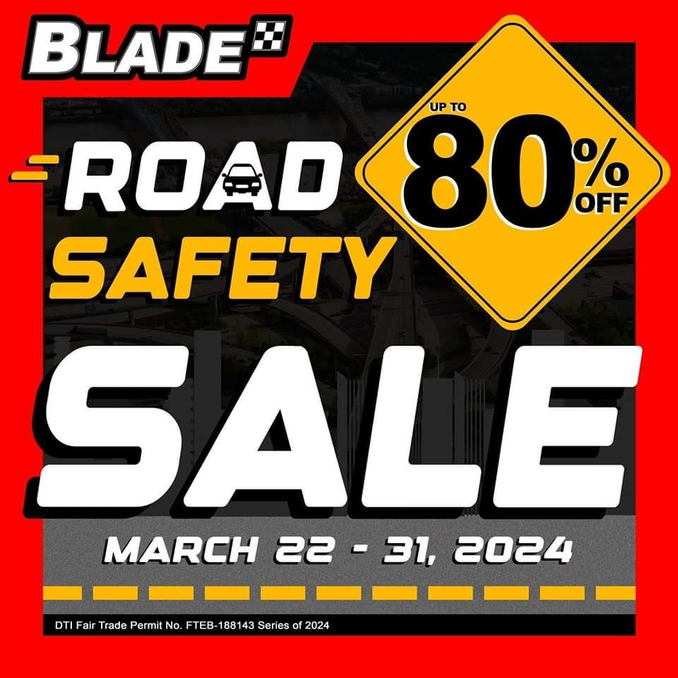 marqueetweets's tweet image. Safety first on the road ⚠️

Shop and save up to 80% on your favorite brands at Blade, Level 2, MarQuee Mall from March 22-31, 2024 🛍️

#itsBladeitsBetter
#BladePH