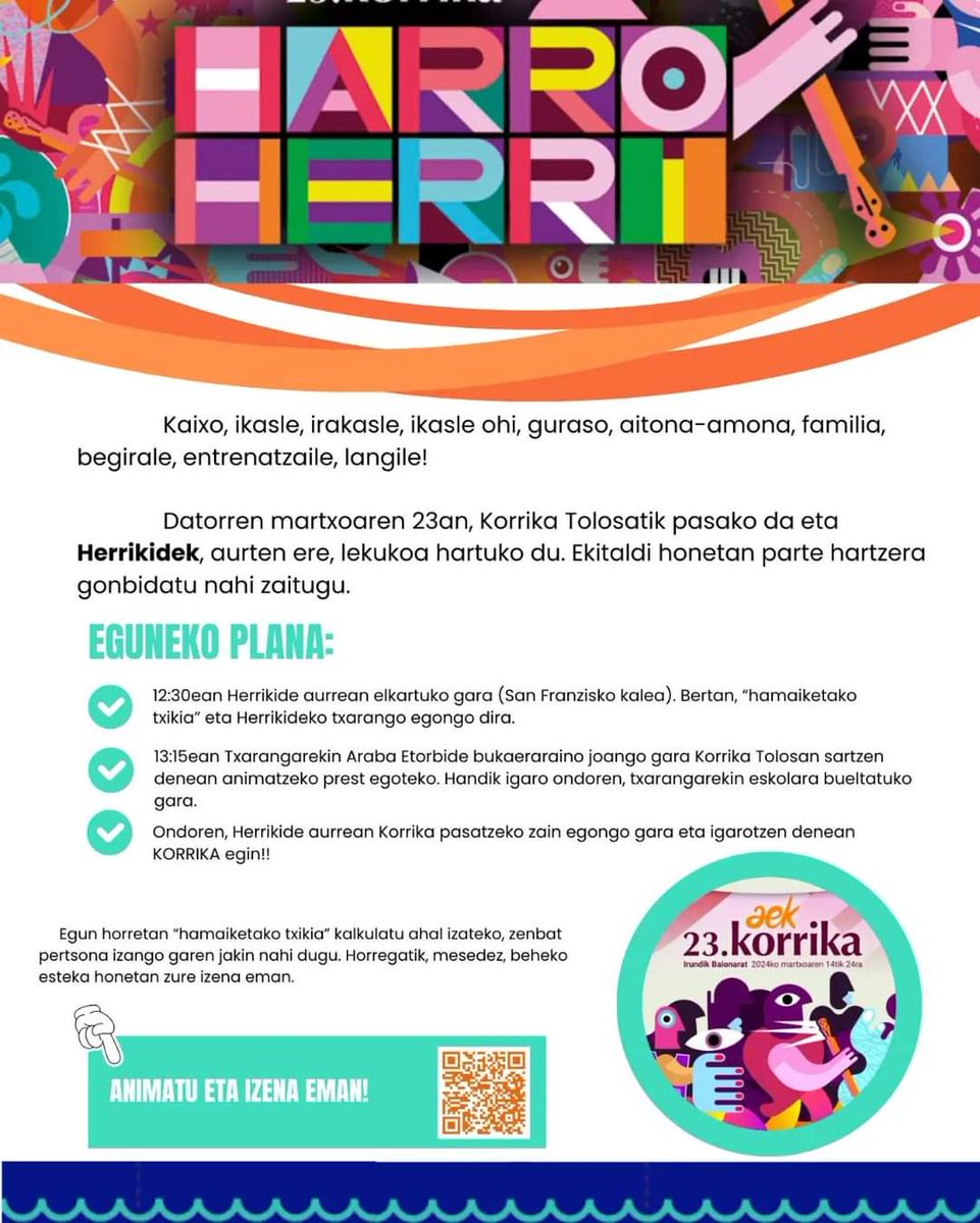 herrikide's tweet photo. Larunbateko plana #Tolosa #Korrika23 https://t.co/gknIHL9G5b