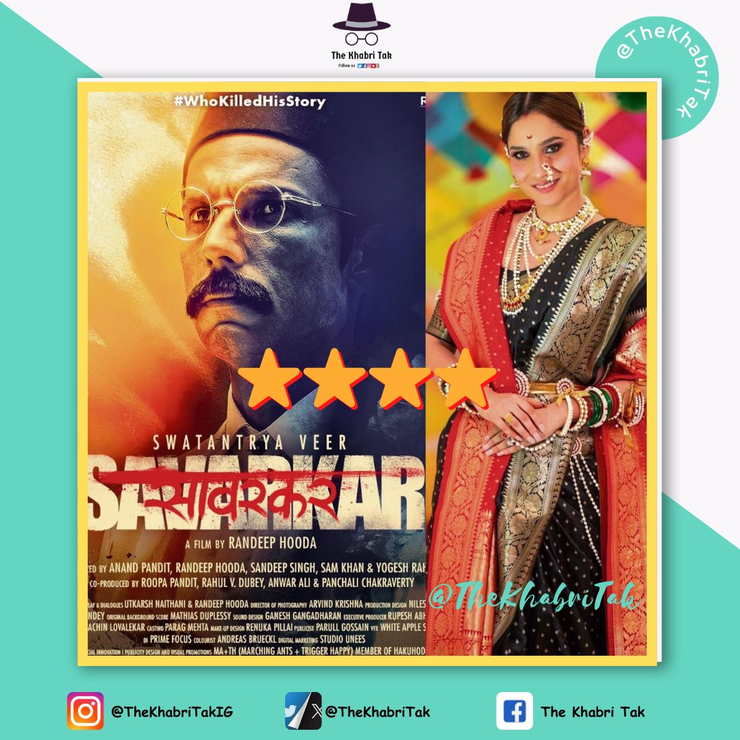 One Word Review : THRILING MASTERPIECE Ratings : ⭐️⭐️⭐️⭐️ (4/5) #SwatantryaVeerSavarkar is not just a film it's a reality of our freedom fighters🙌🏼 Khudiram Bose, Bhagat Singh was 26 years younger to Savarkar and Netaji Bose was 15 years younger to Veer Savarkar got inspired…