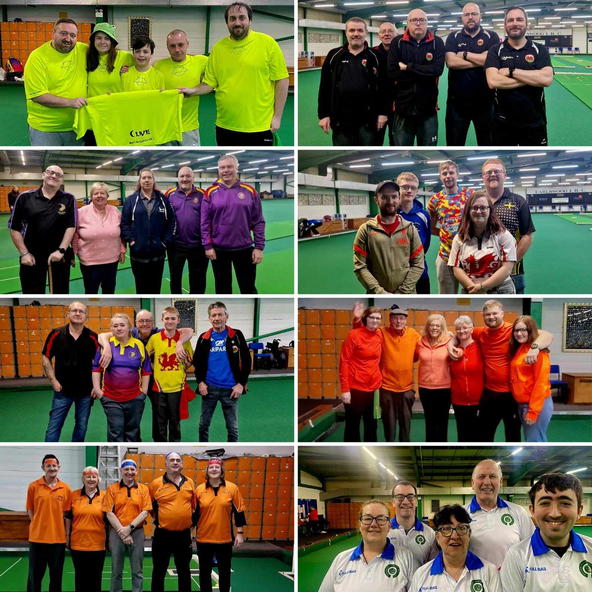 The winners from our Earlswood 5's.  Singles, doubles, triples and fours.  Main and plate.