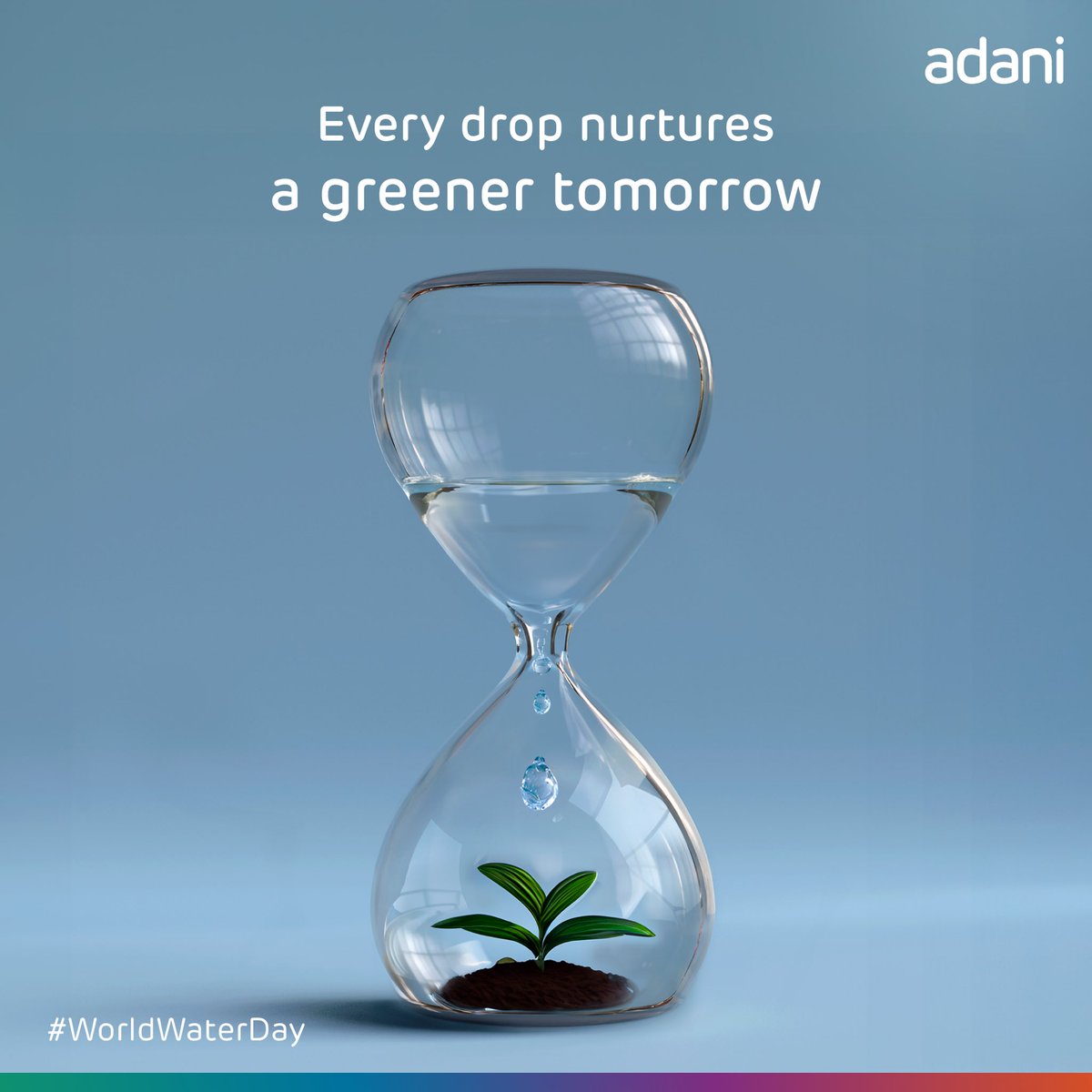 Each precious drop holds the promise of a greener future. It's time to cherish every moment and conserve #water for generations to come. Let’s celebrate the essence of life and #conserve every drop together. #WorldWaterDay #Adani