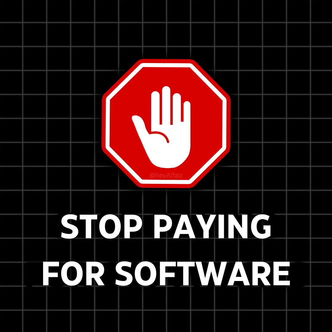 AlfaizAliX's tweet photo. I don't understand why people spend money on expensive software when they can get it for free.

Here are 10 free web apps that can replace costly software:

All you need is a browser with internet

[Bookmark for later 🔖] https://t.co/v6vUNID9AS
