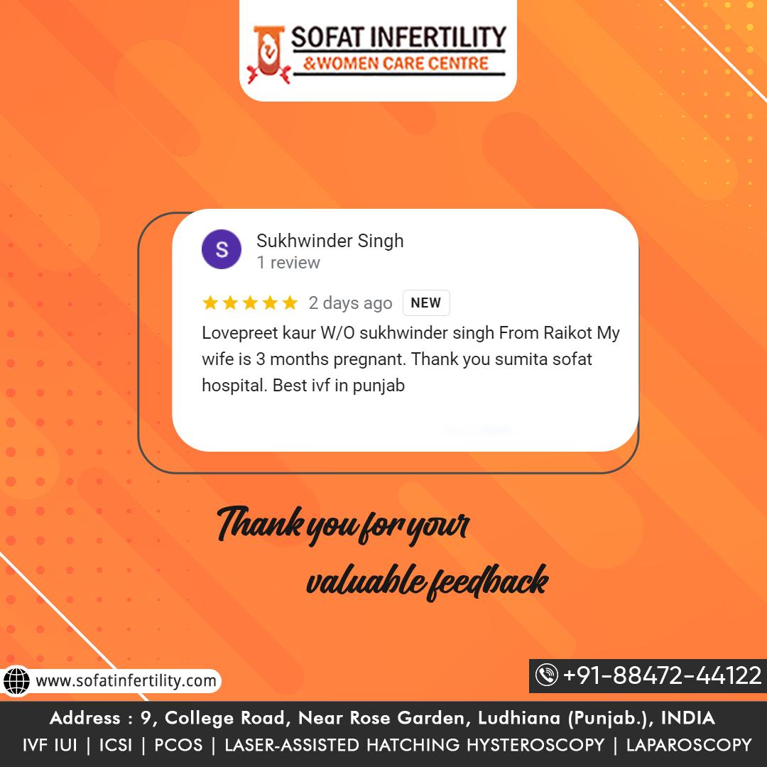 We are always delighted to receive positive feedback from our clients. Your encouraging words inspire us to continue fulfilling dreams in the future. Thank you for placing your trust in us. ☎️:- +91-88472-44122 🌐:- sofatinfertility.com #feedback #reviews #sofathospital