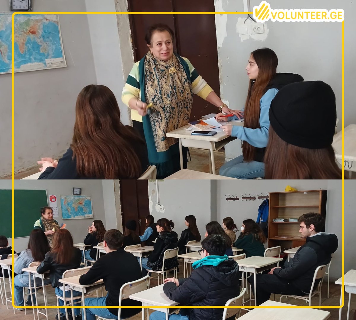 volunteer_ge's tweet photo. An expert hired by the Education Development and Employment Center successfully conducted a training session for the promotion of digital volunteering at the 37th public school in Kutaisi.
#Volunteerism #Volunteer https://t.co/jiPm4aq2Kz