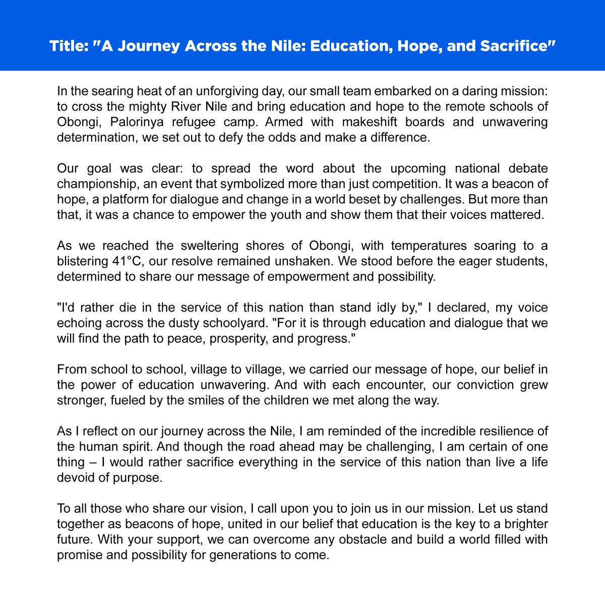 UNSA Secondary Schools Debate Championship tweet media