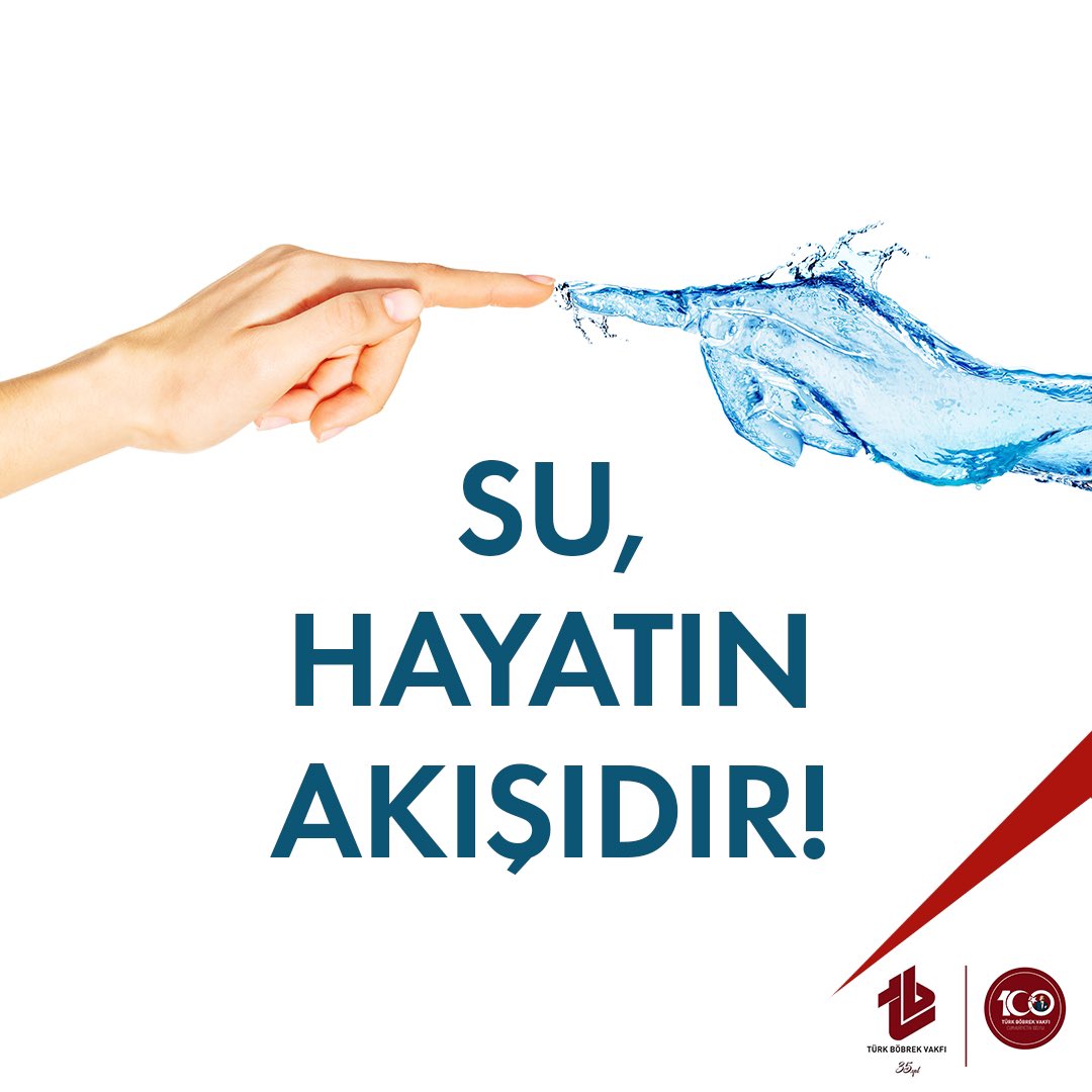 Her gün olduğu gibi 22 Mart Dünya Su Günü’nde de su içmek önemlidir. Bol bol su içmeye özen göstererek vücudumuzu sağlıklı tutalım.   #türkböbrekvakfı #sağlıklıböbrekler #böbreksağlığı #dünyasugünü