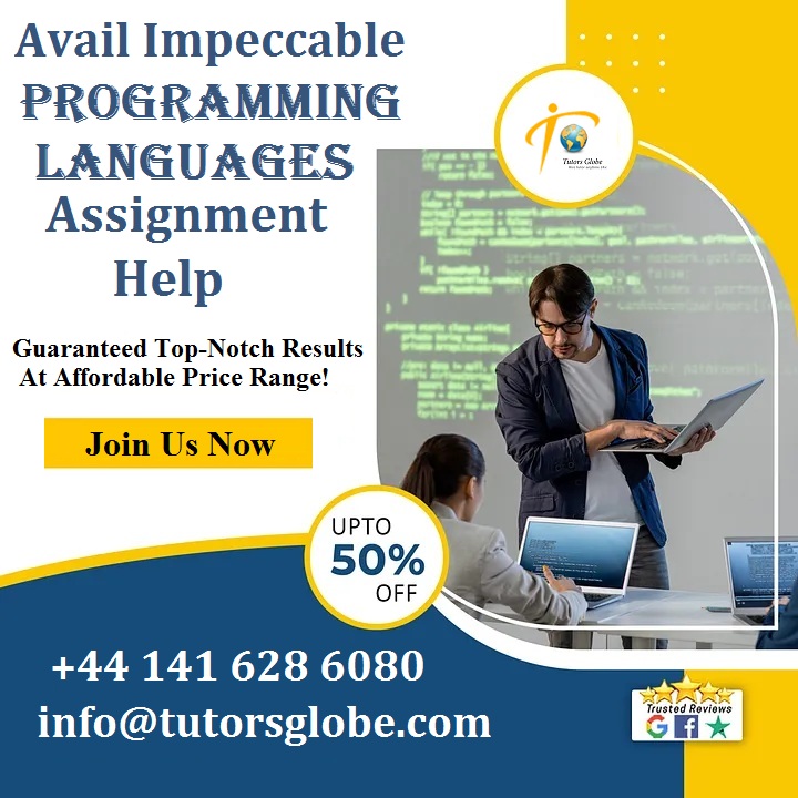 TutorsGlobe's tweet image. Running out of time? Deploy Programming Languages Assignment Help to rescue and to score maximum grades effortlessly! #ProgrammingLanguagesAssignmentHelp #ScriptingLanguage #ObjectOrientedProgramming #ProceduralLanguage #HTML #VisualBasic #RProgramming #Oracle #AssemblyLanguage