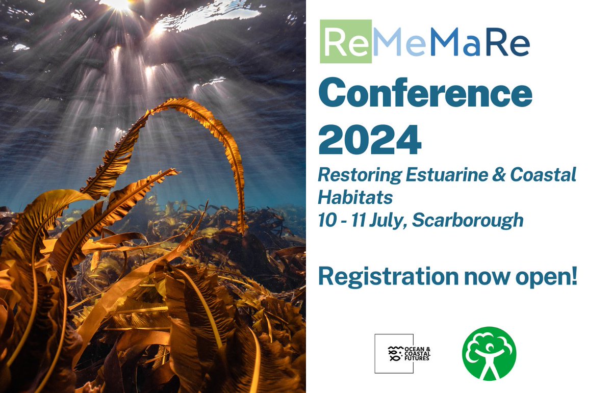 🌊The Environment Agency and Ocean & Coastal Futures (OCF) have come together again for the #ReMeMaRe24 Conference 🟠Tickets: site.corsizio.com/event/65e1bec3… 🟠Outline Programme: coastal-futures.net/wp-content/upl… 🟠Event webpage: coastal-futures.net/rememare