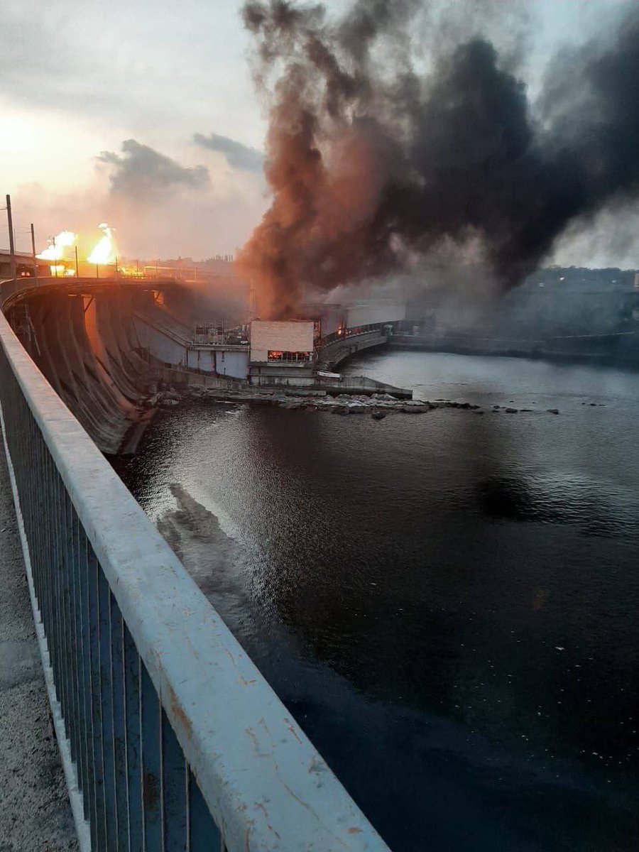 Russian fascists struck the Dnieper Hydroelectric Station at the Dneprostroi Dam in Ukraine. We must supply Ukraine adequate air defense and long-strike capabilities. They are sacrificing everything, preventing Russia from advancing further into Europe. Ukraine is the front line.