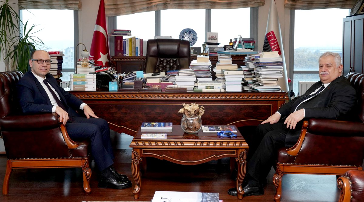 İstanbul Üniversitesi Cerrahpaşa Rektörü Prof. Dr. Nuri Aydın Başkan Şeker'i ziyaret etti. #TÜBA @iu_cerrahpasa